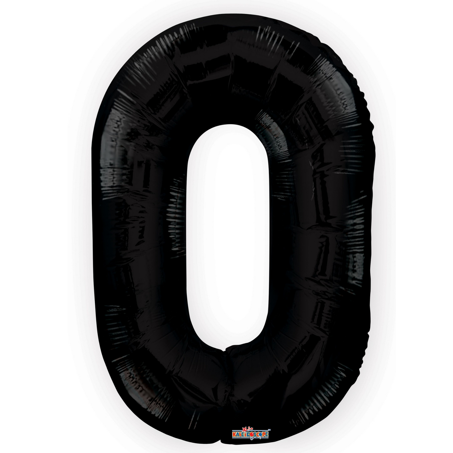 34" Black Number 0 Balloon