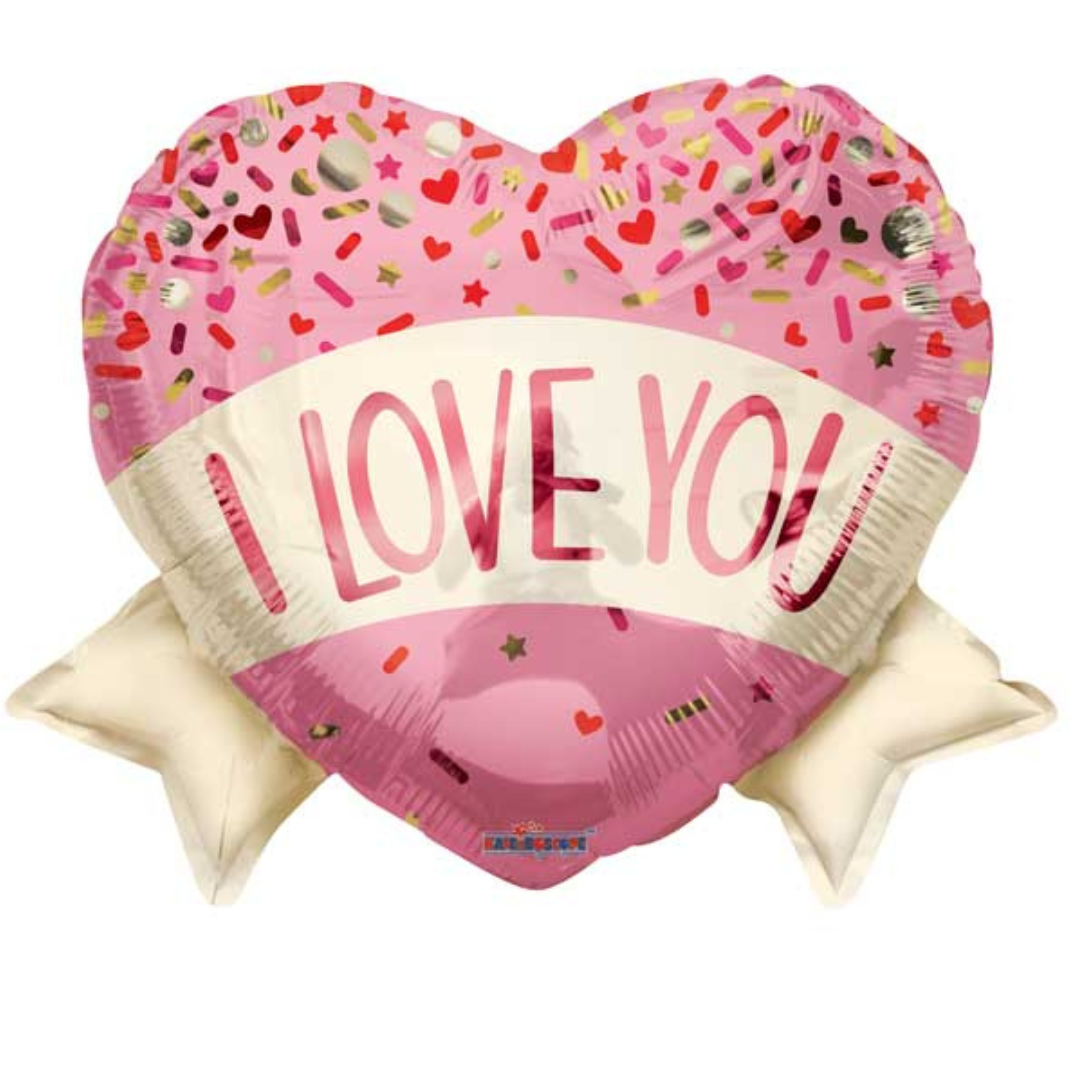 I Love You Heart Banner Balloon