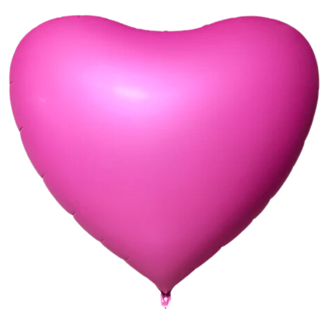 68" Fuchsia Jumbo Heart Balloons