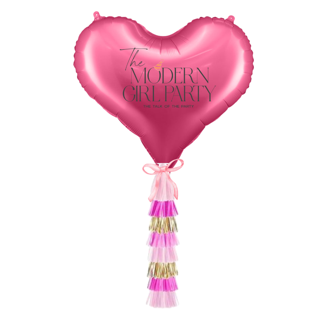 25" Rose Pink Heart Balloons