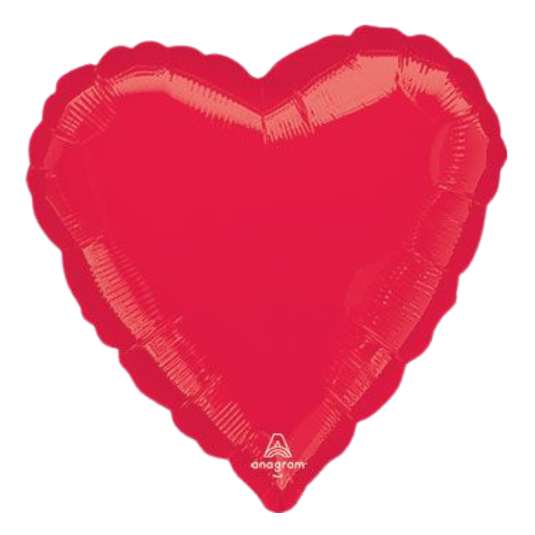 28" Red Heart Balloons
