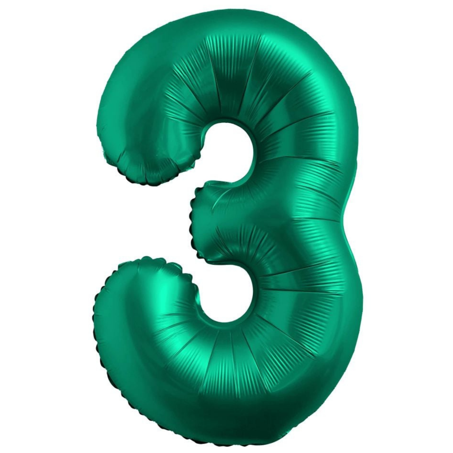 34" Chrome Green Number 3 Balloon