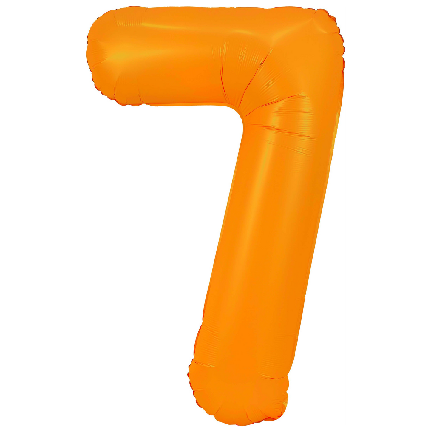 34" Neon Orange Number 7 Balloon