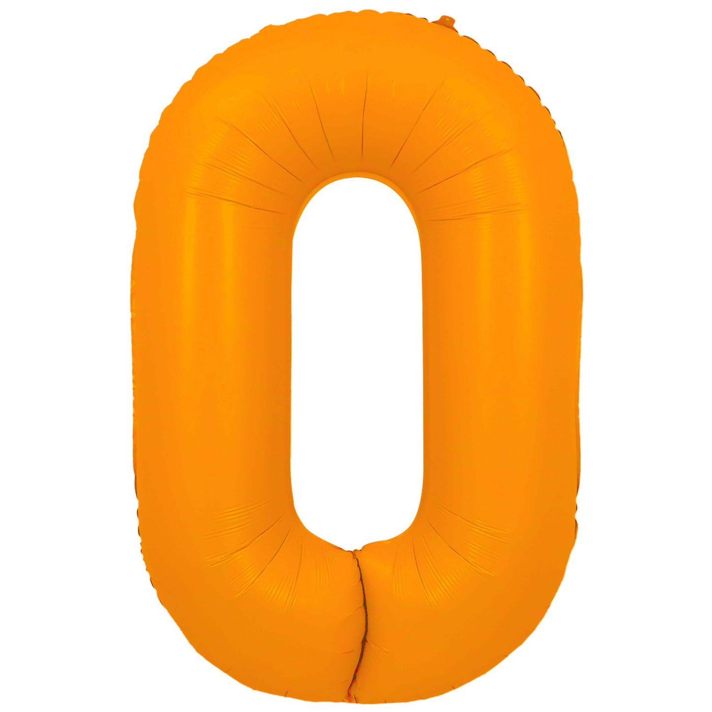 34" Neon Orange Number 0 Balloon