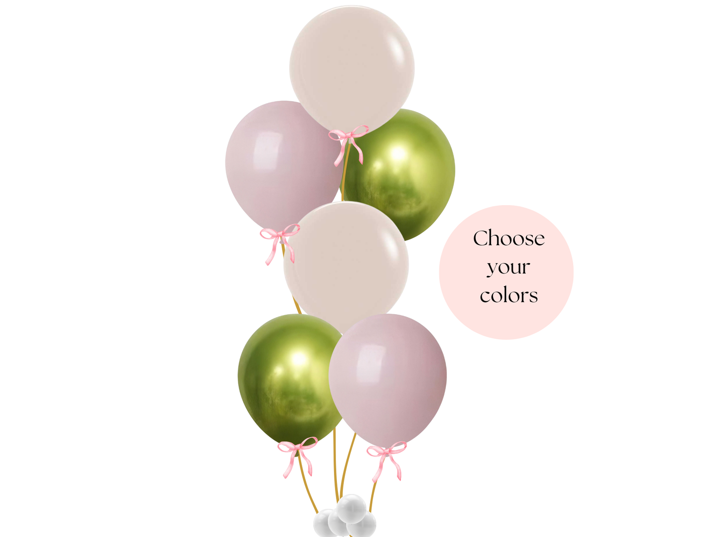 17" 6 Piece Luxe Balloon Bouquet