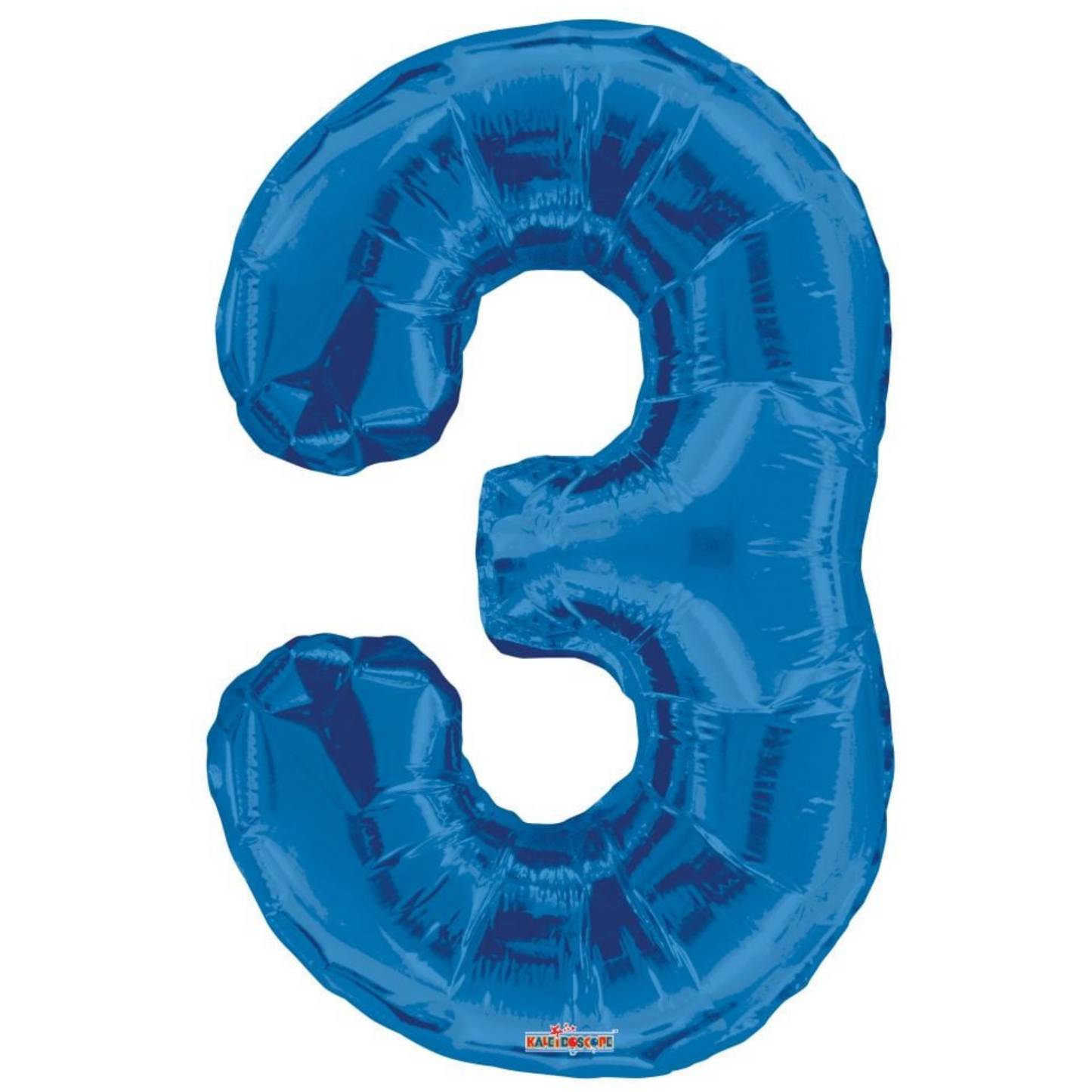 34" Royal Blue Number 3 Balloon