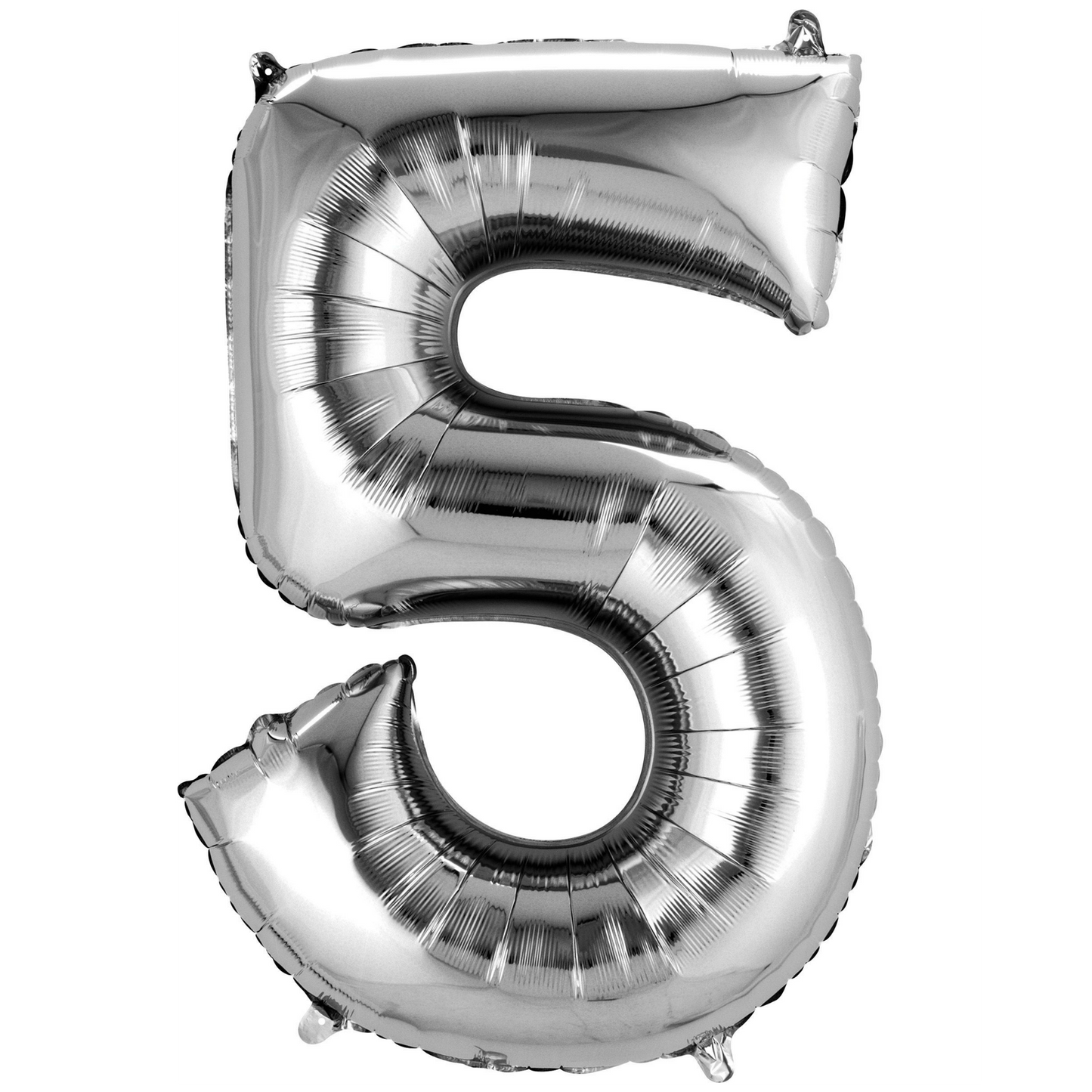 34" Silver Number 5 Balloon
