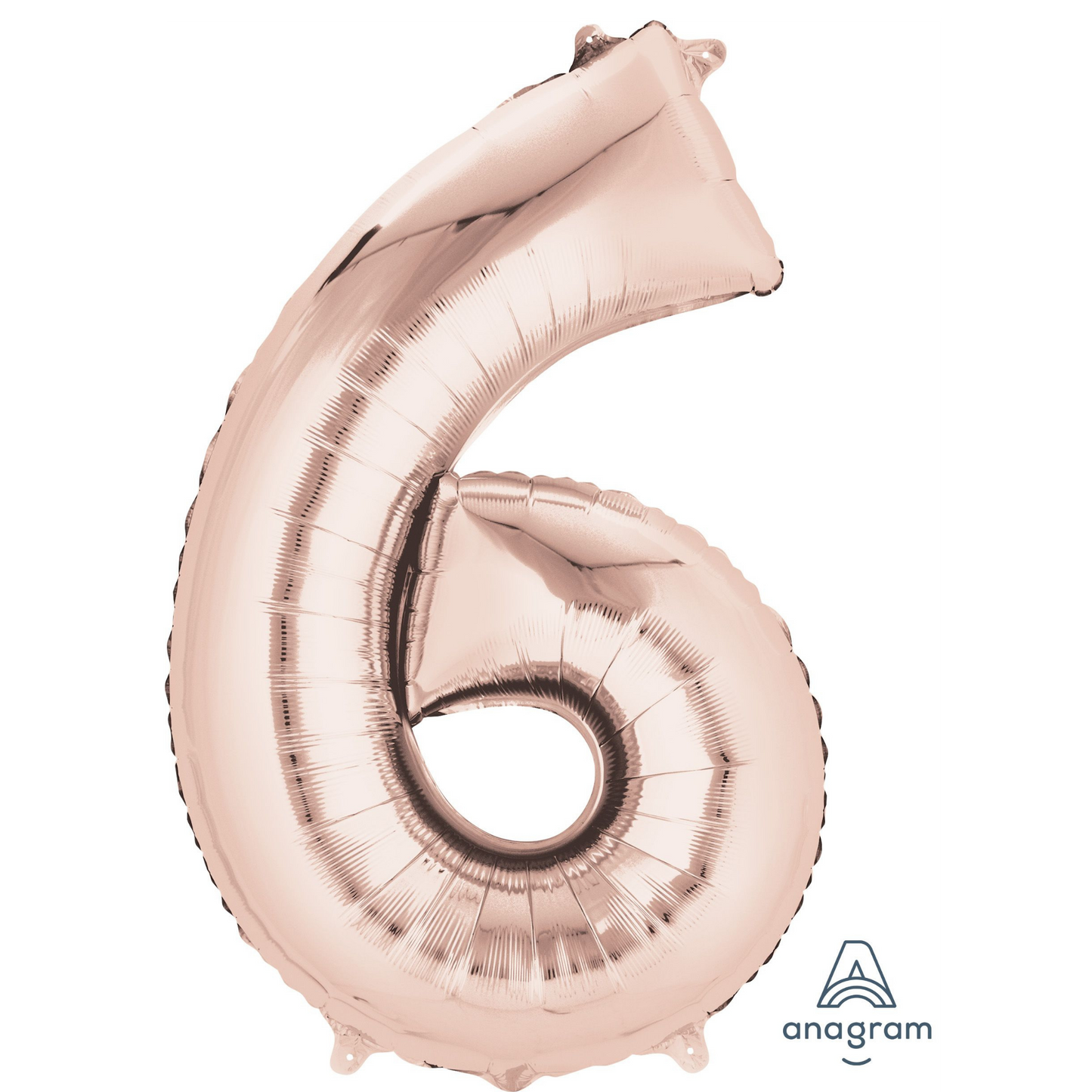 34" Rose Gold Number 6 Balloon