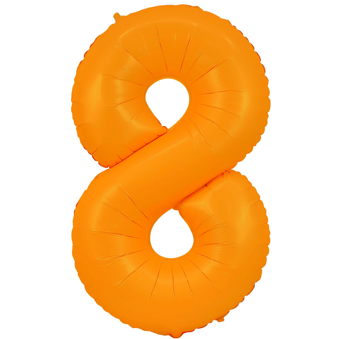 34" Neon Orange Number 8 Balloon