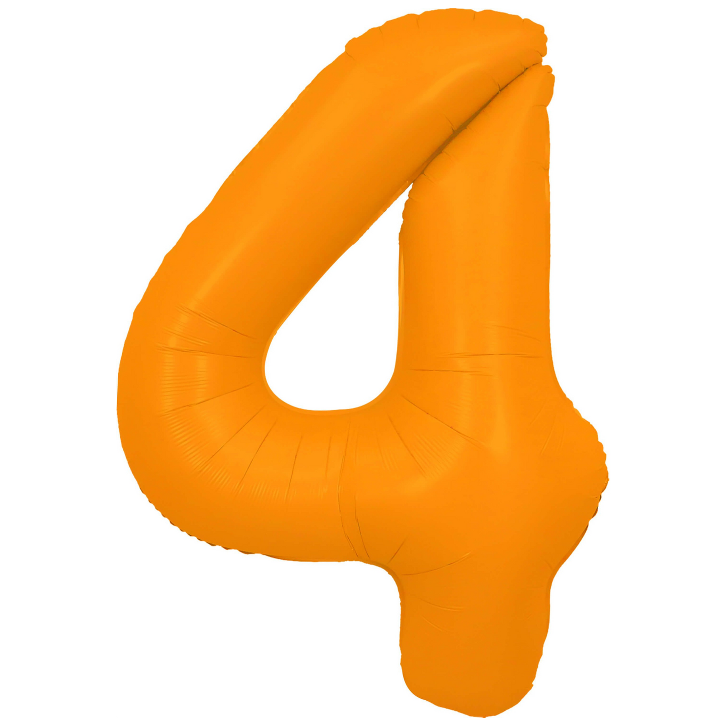 34" Neon Orange Number 4 Balloon