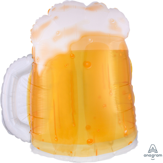 23" SuperShape Beer Mug Clear Balloon