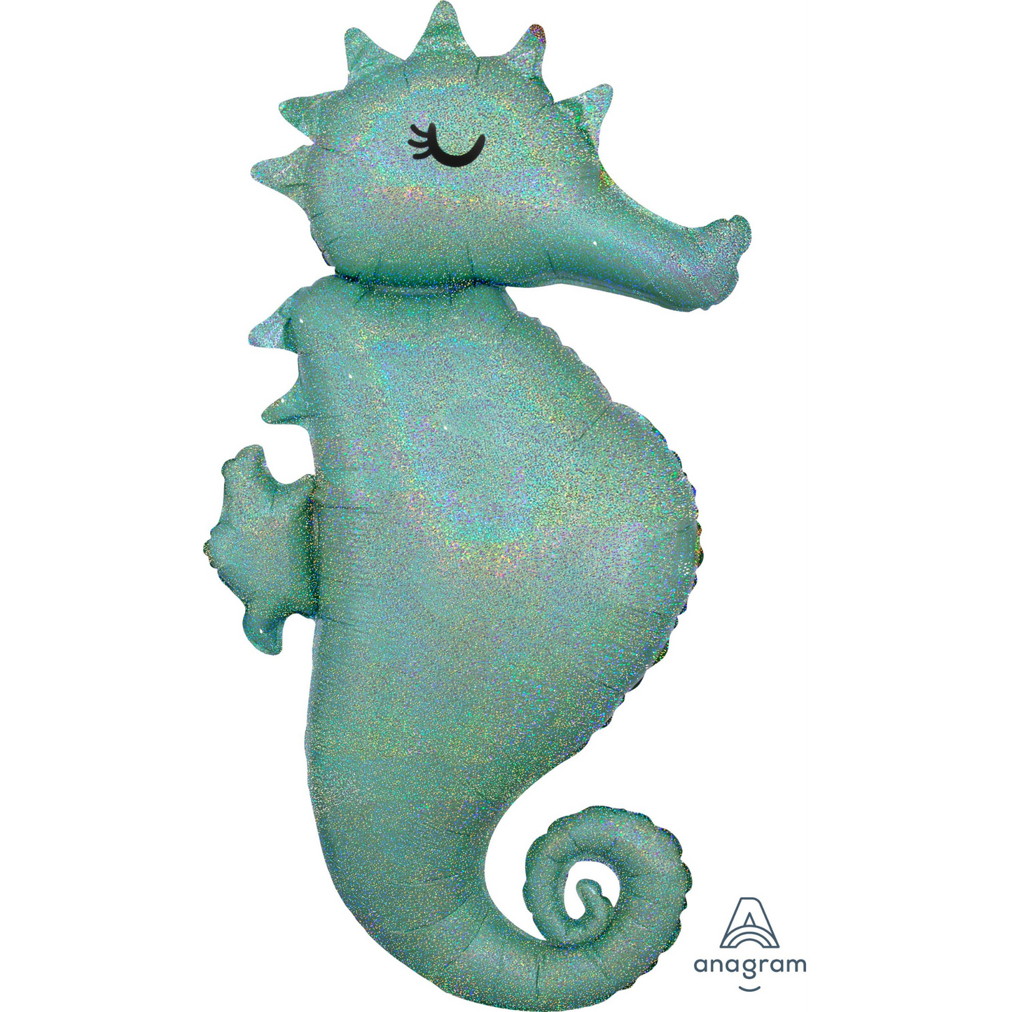 38" SuperShape Holographic Seahorse Balloon