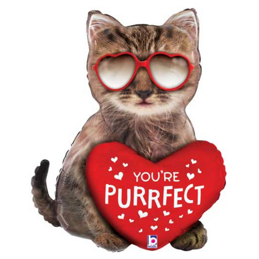 26" Purrfect Cat Shape Balloon