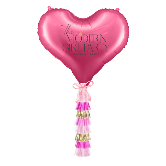 25" Rose Pink Heart Balloons