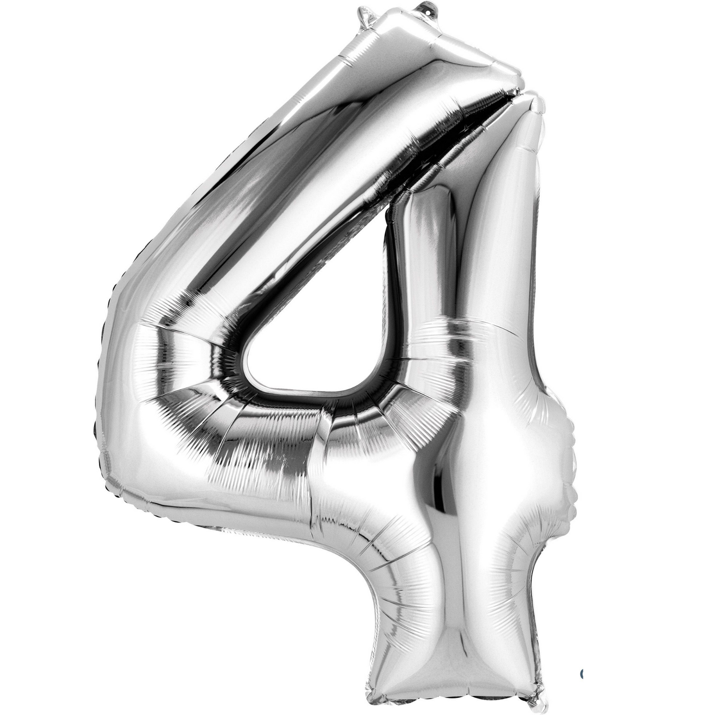 34" Silver Number 4 Balloon