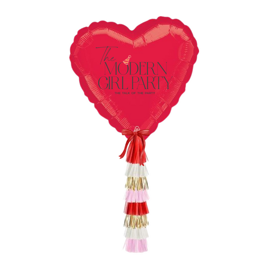 28" Red Heart Balloons
