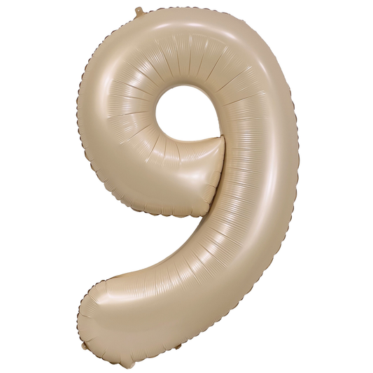 34" Cream  Number 9 Balloon