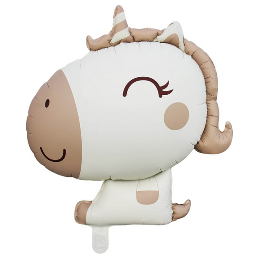 31" Matte Latte Baby Unicorn Balloon