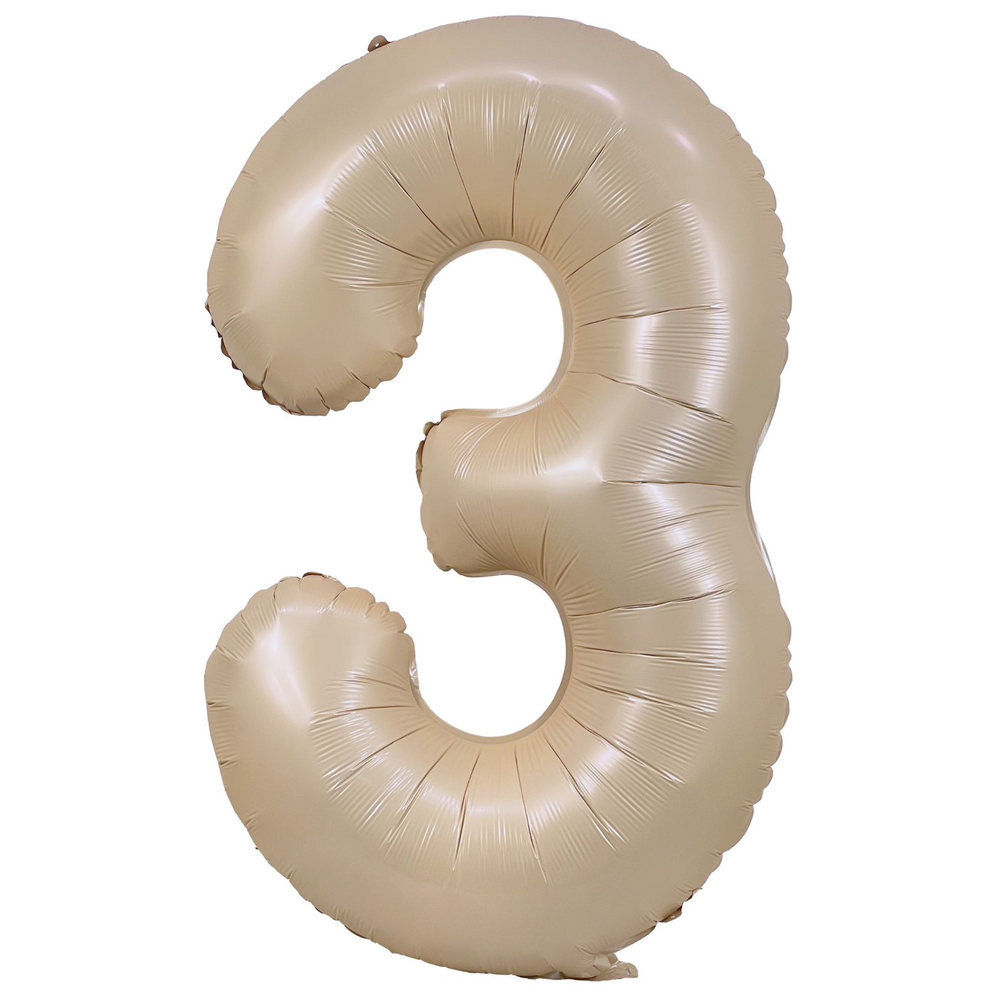 34" Cream Number 3 Balloon