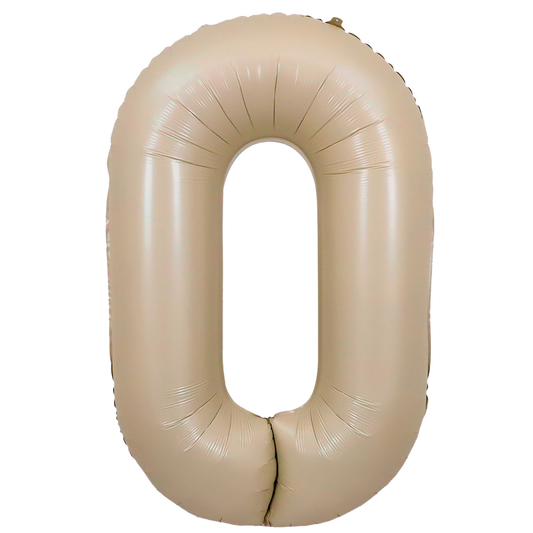 34" Cream Number 0 Balloon