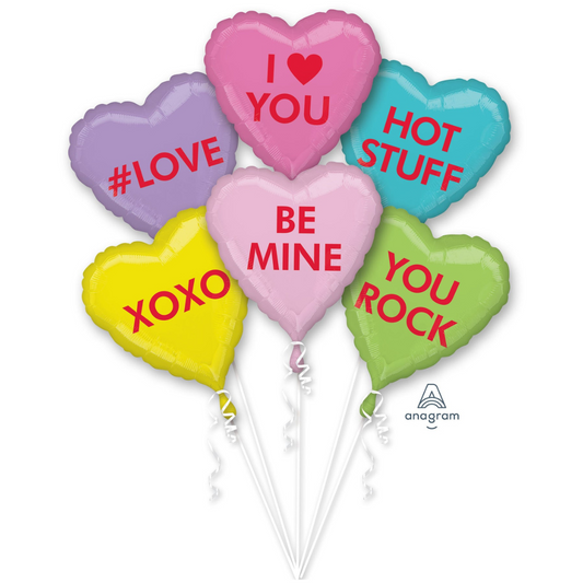Balloon Bouquet Candy Hearts