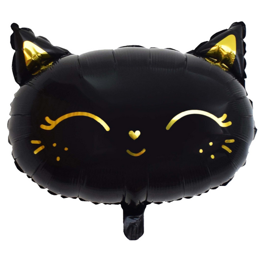 18" Shape Kitty Cat Black Balloon