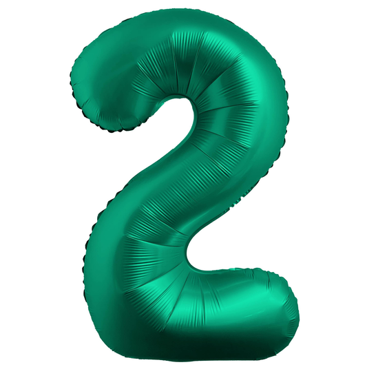 34" Chrome Green Number 2 Balloon