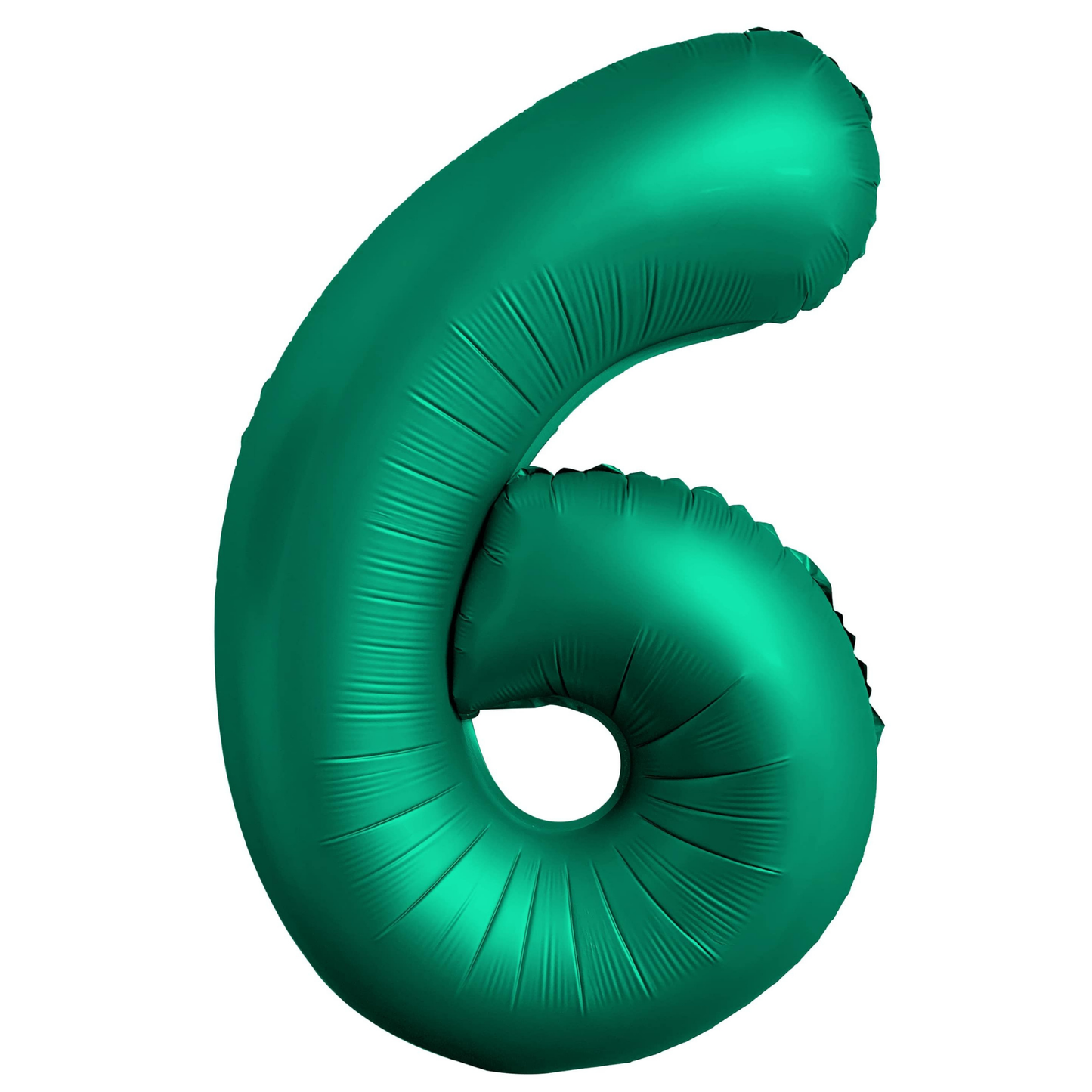 34" Chrome Green Number 6 Balloon