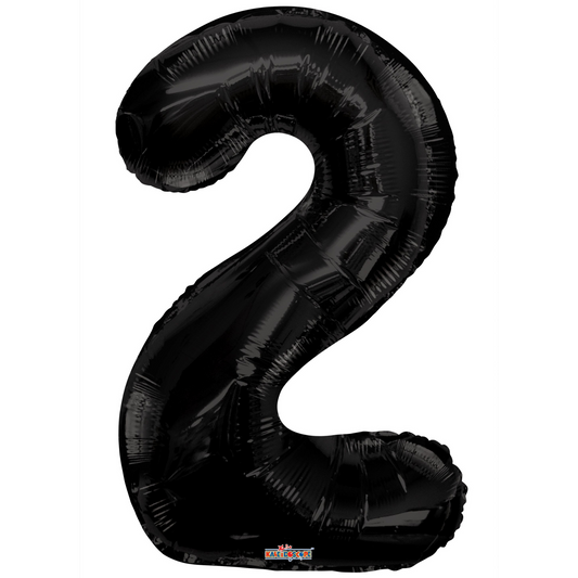 34" Black Number 2 Balloon