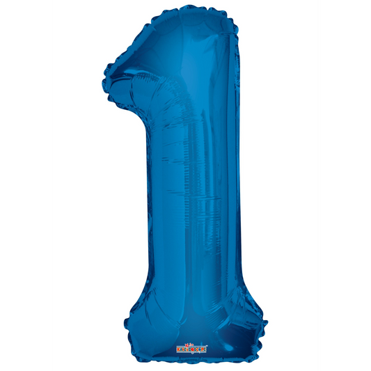 34" Royal Blue Number 1 Balloon