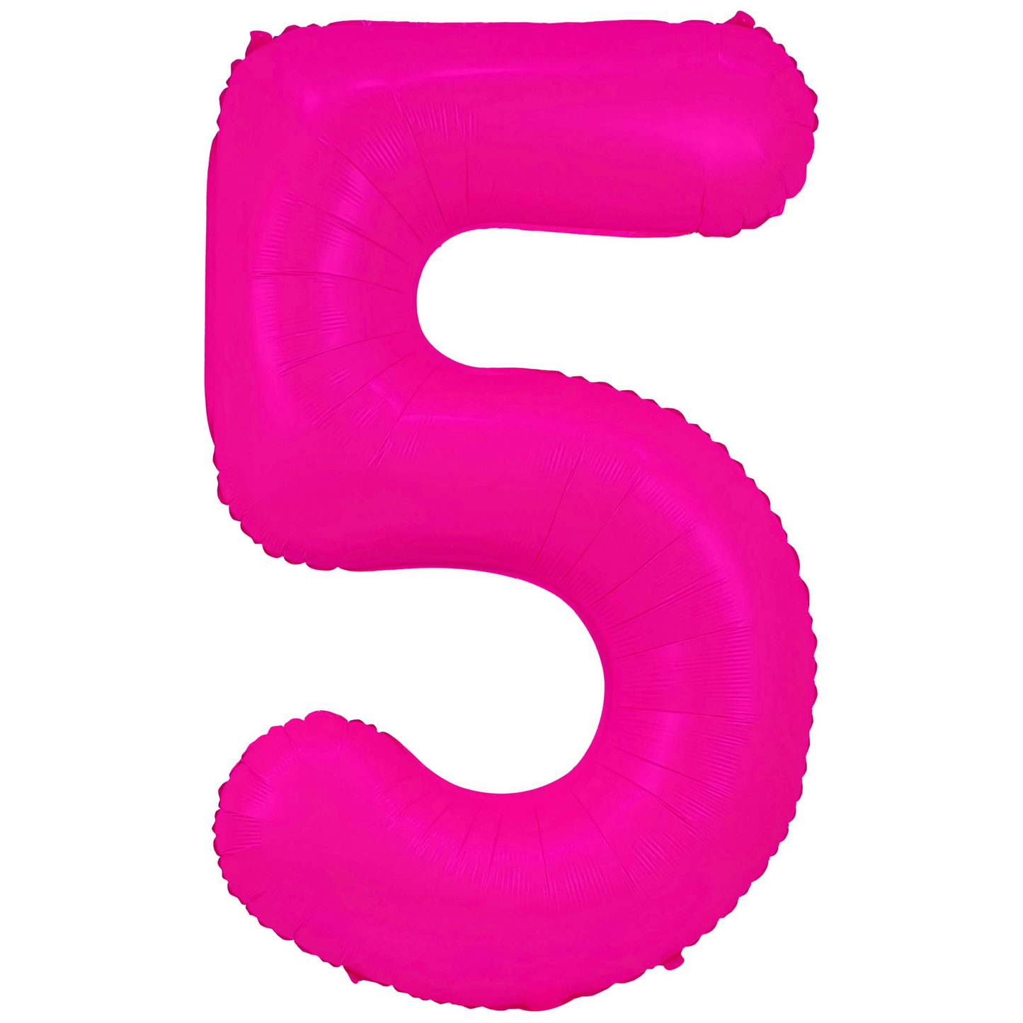 34" Neon Pink  Number 5 Balloon