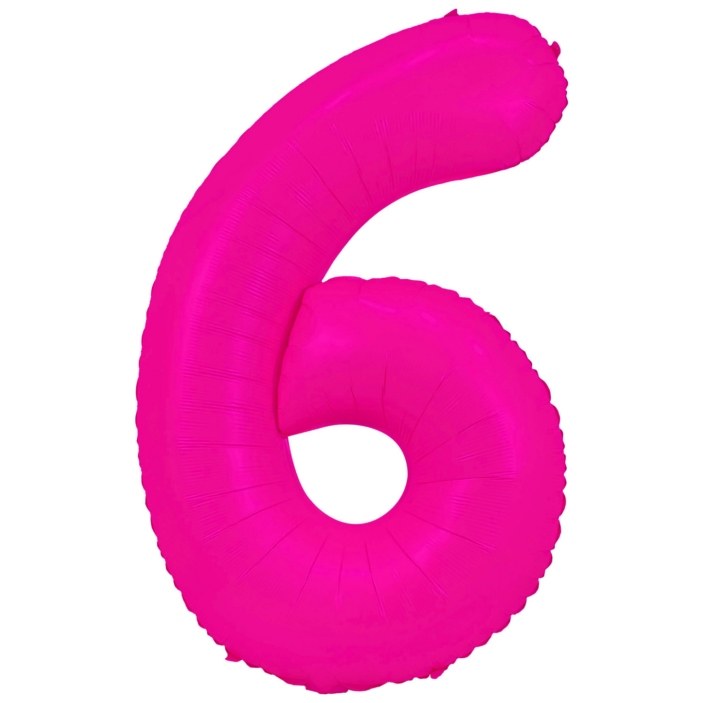 34" Neon Pink  Number 6 Balloon