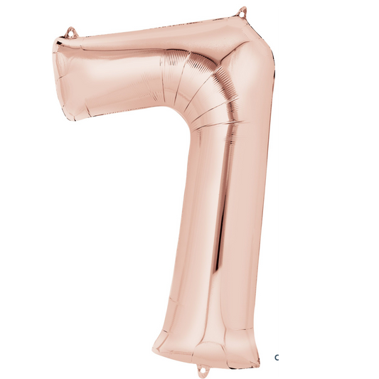 34" Rose Gold Number 7 Balloon