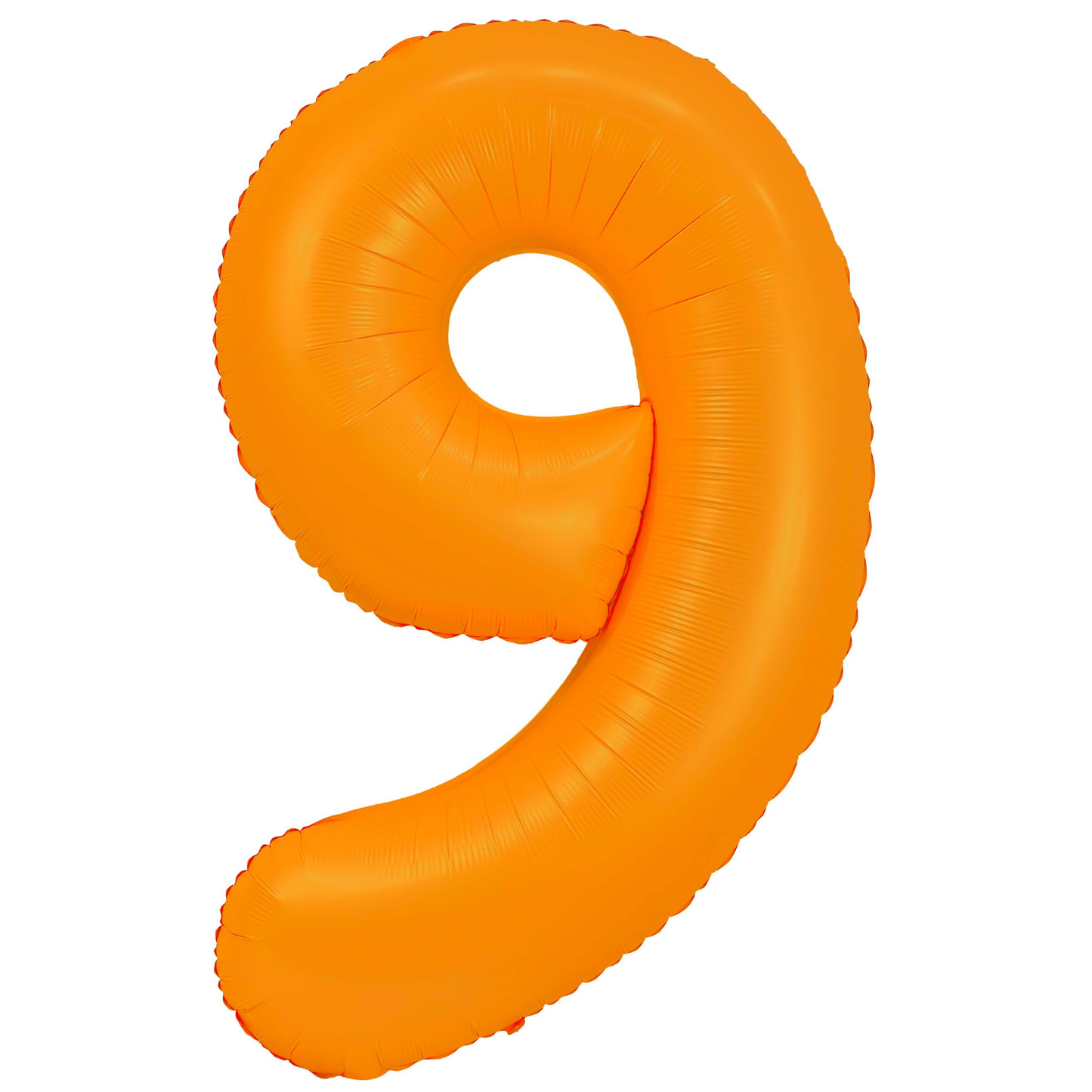 34" Neon Orange  Number 9 Balloon