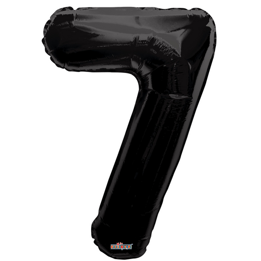 34" Black Number 7 Balloon