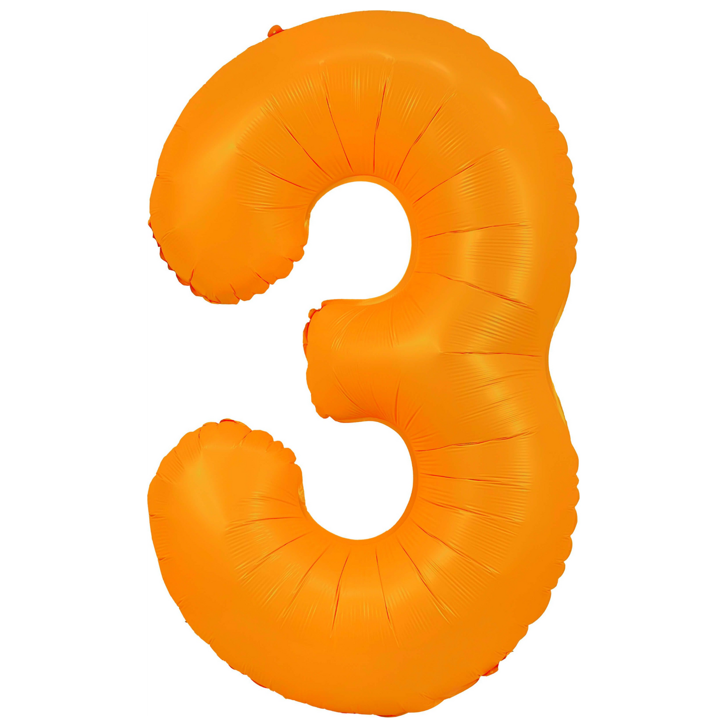 34" Neon Orange  Number 3 Balloon