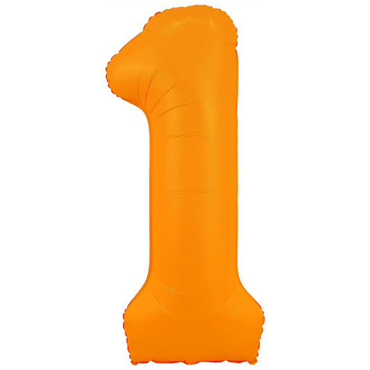 34" Neon Orange  Number 1 Balloon