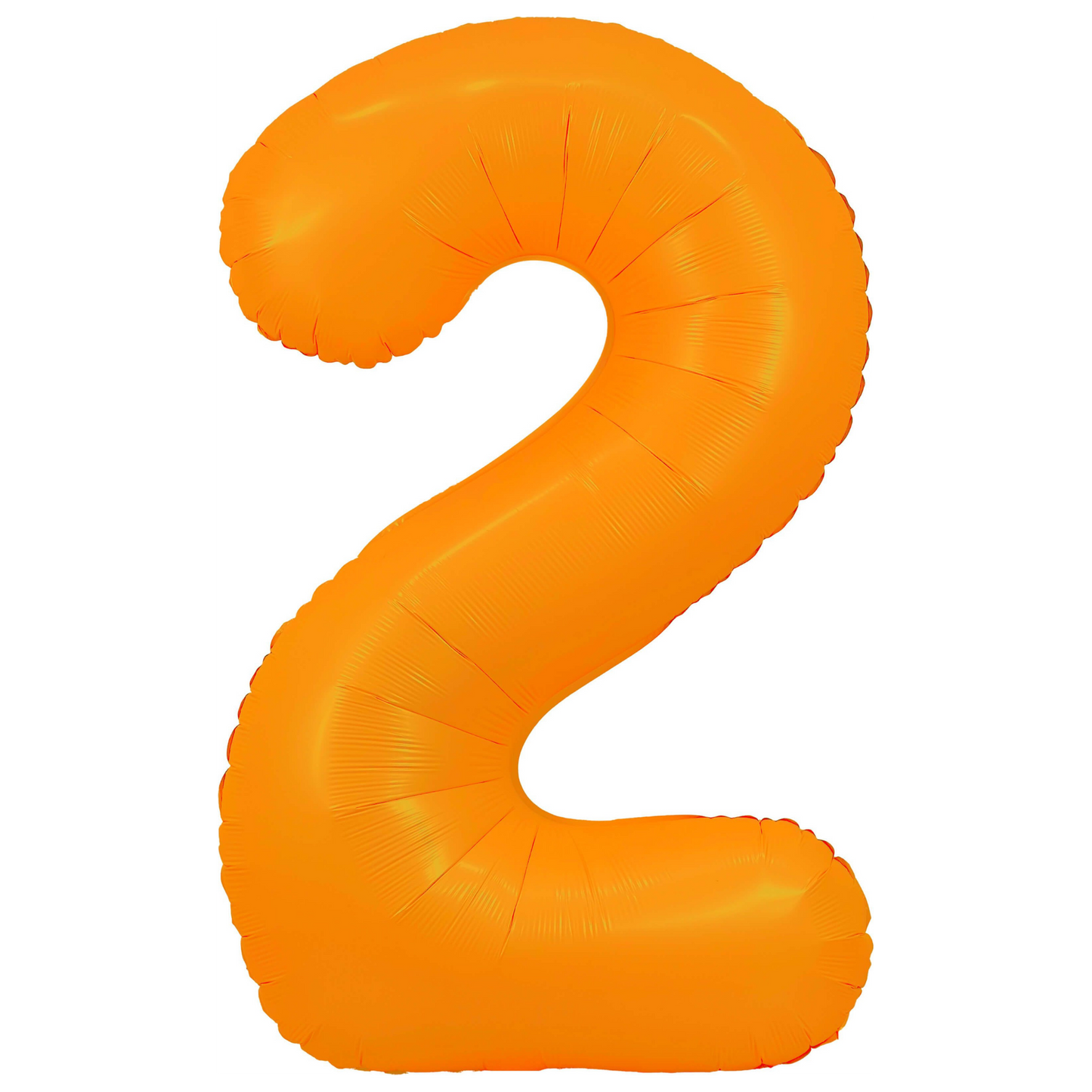 34" Neon Orange  Number 2 Balloon